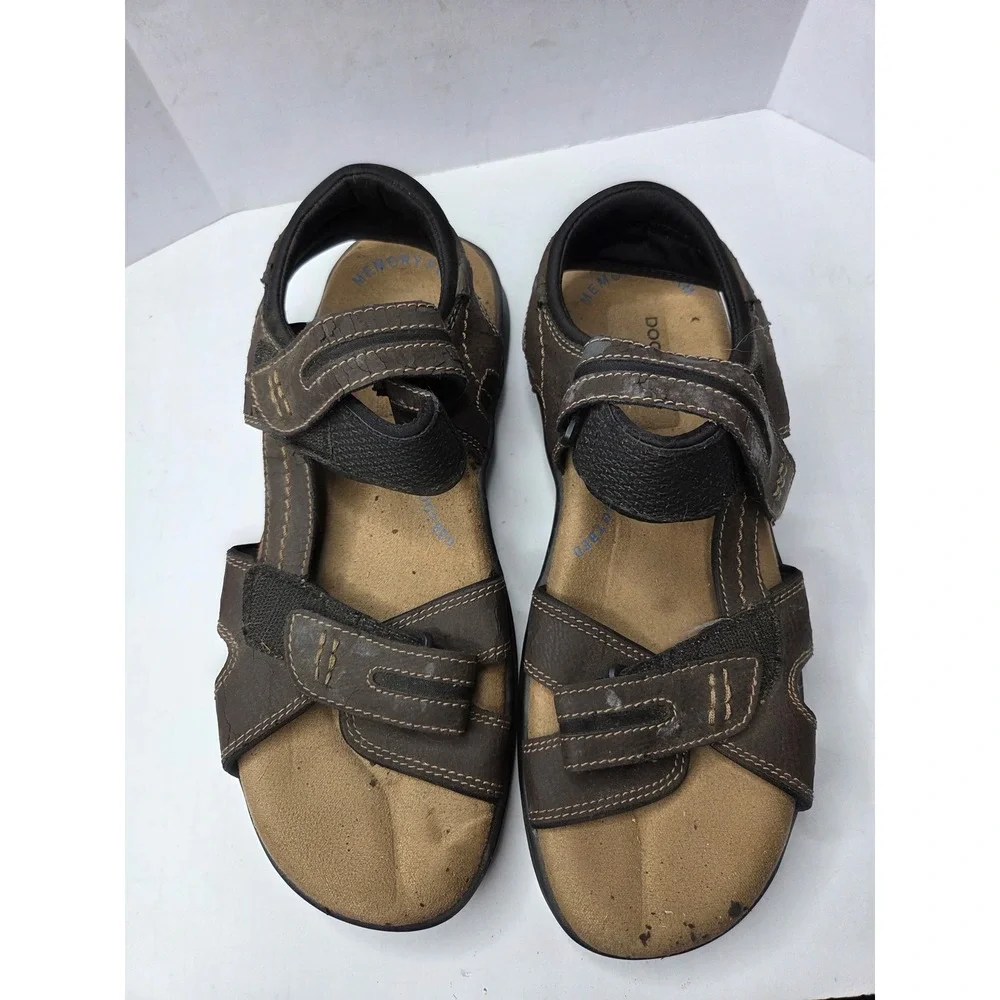 Dockers Mens Fisherman Sandals Brown Memory Foam‎ Comfort Strappy Shoes Size 10M